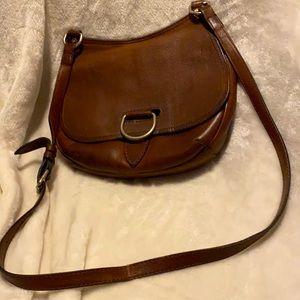 Frye brown leather equestrian satchel
